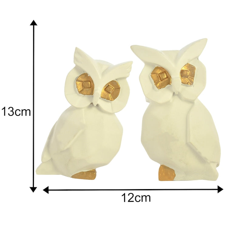 SMALL OWL PAIR WHITE