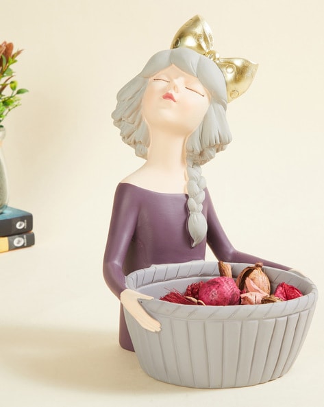 Souvenir Lady Figurine with Basket