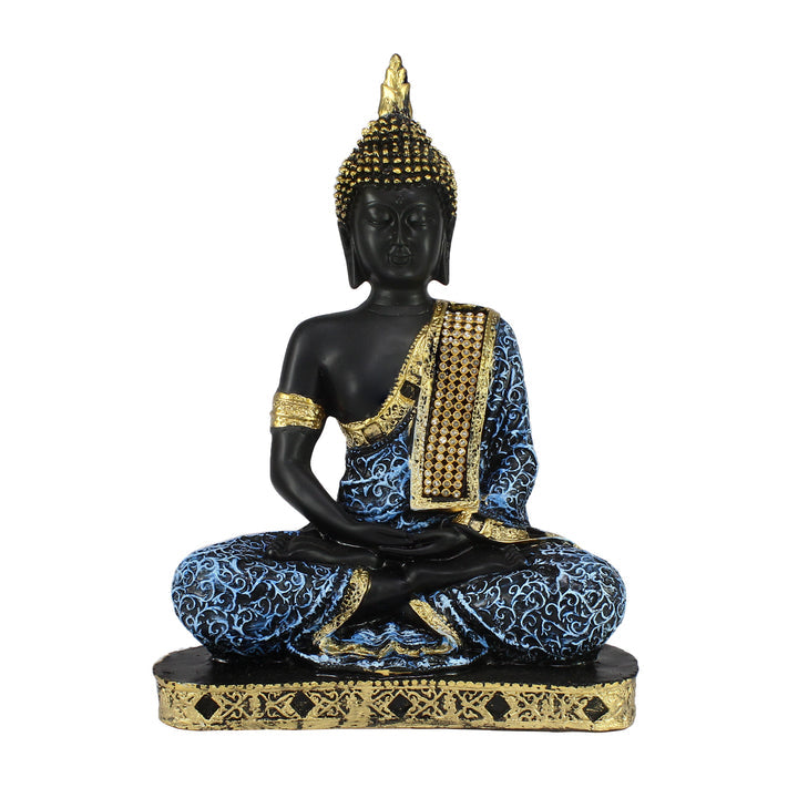 Blue Meditating Buddha Decorative Showpiece – 24 cm