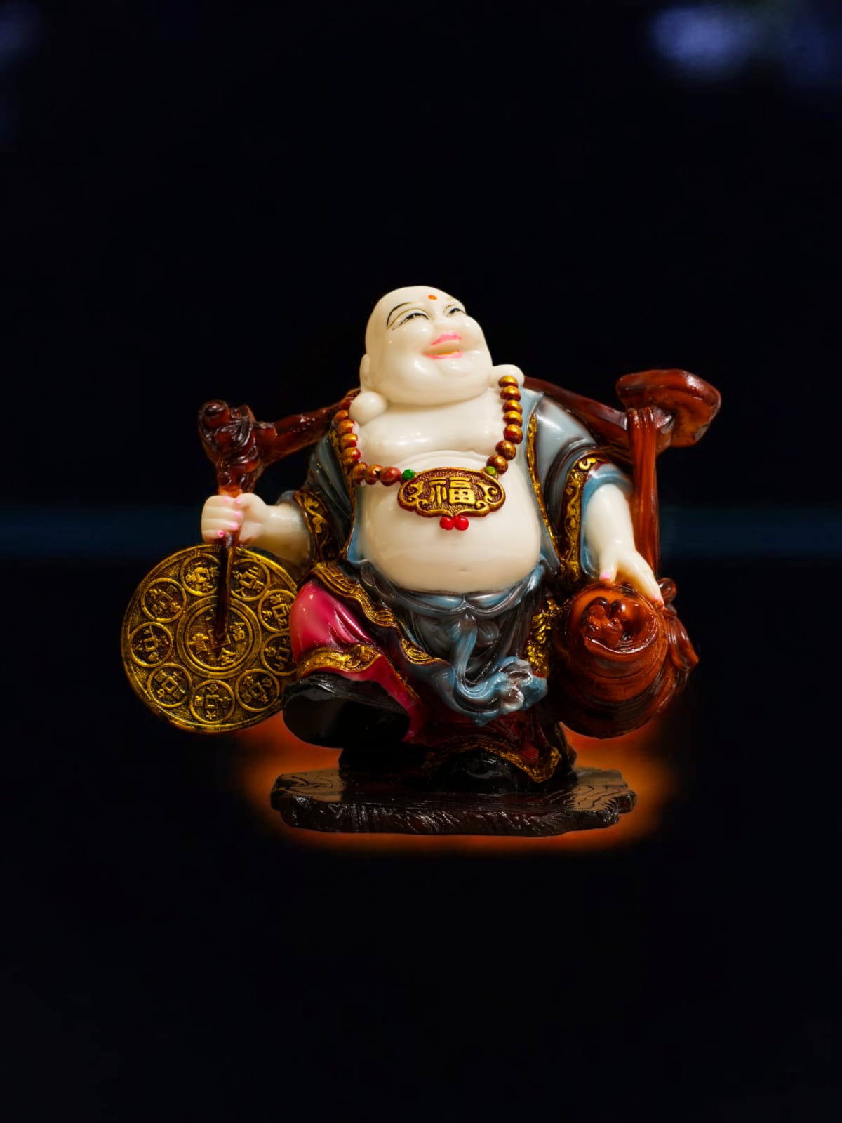 PROSPERITY'S GUARDIAN – EXQUISITE LAUGHING BUDDHA FIGURINE