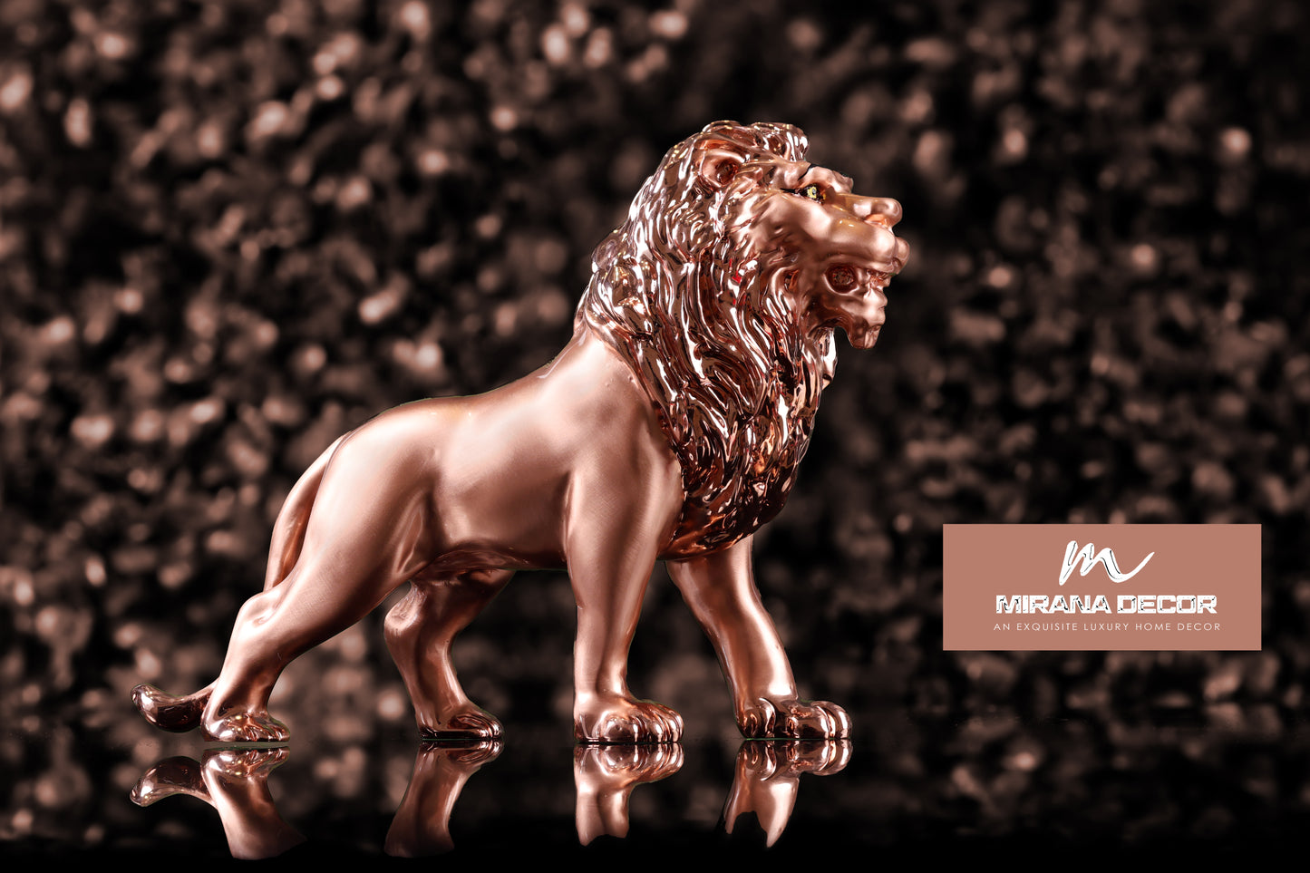 LION SILVER PLATED EMBERY FINISH