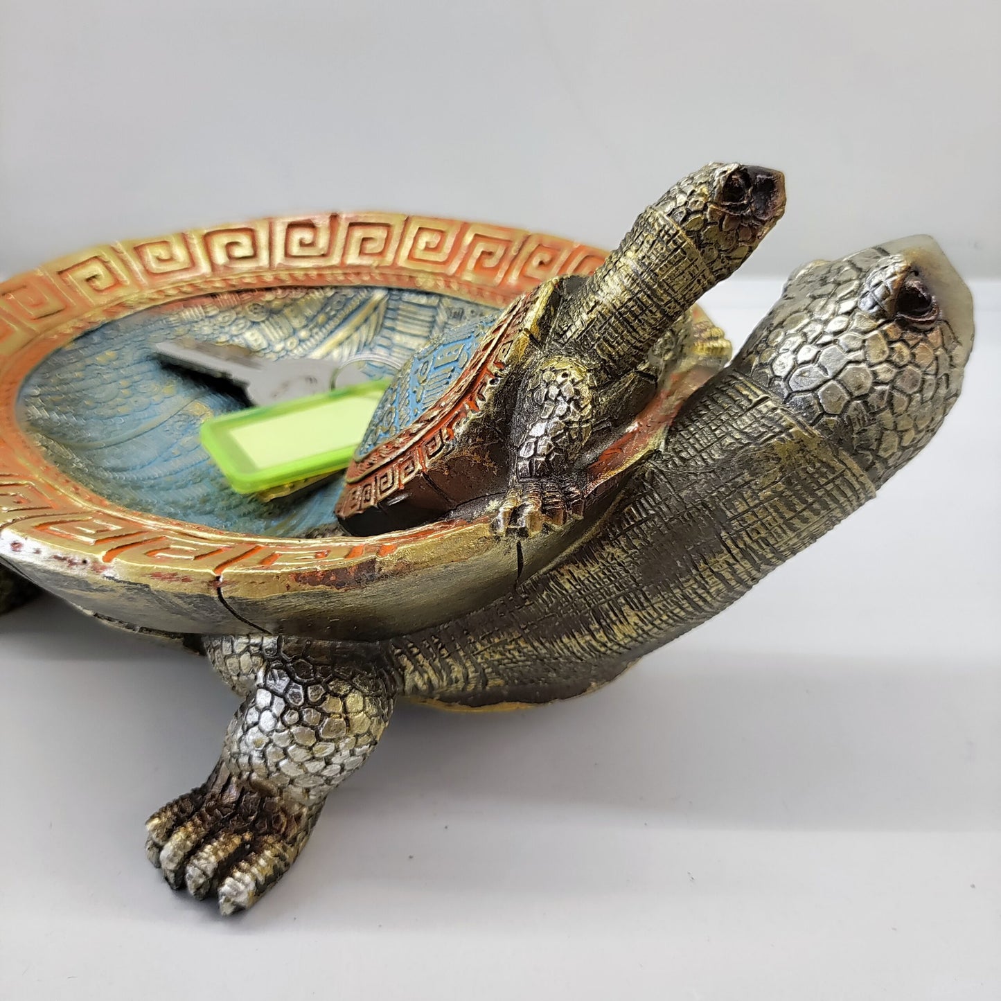 Feng Shui Turtle Showpiece With Baby Turtle and Storage On Back