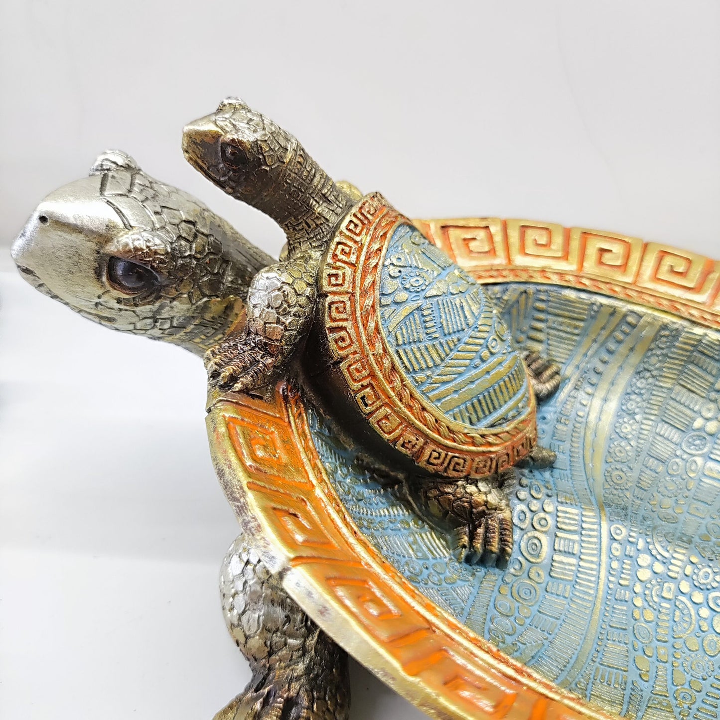 Feng Shui Turtle Showpiece With Baby Turtle and Storage On Back
