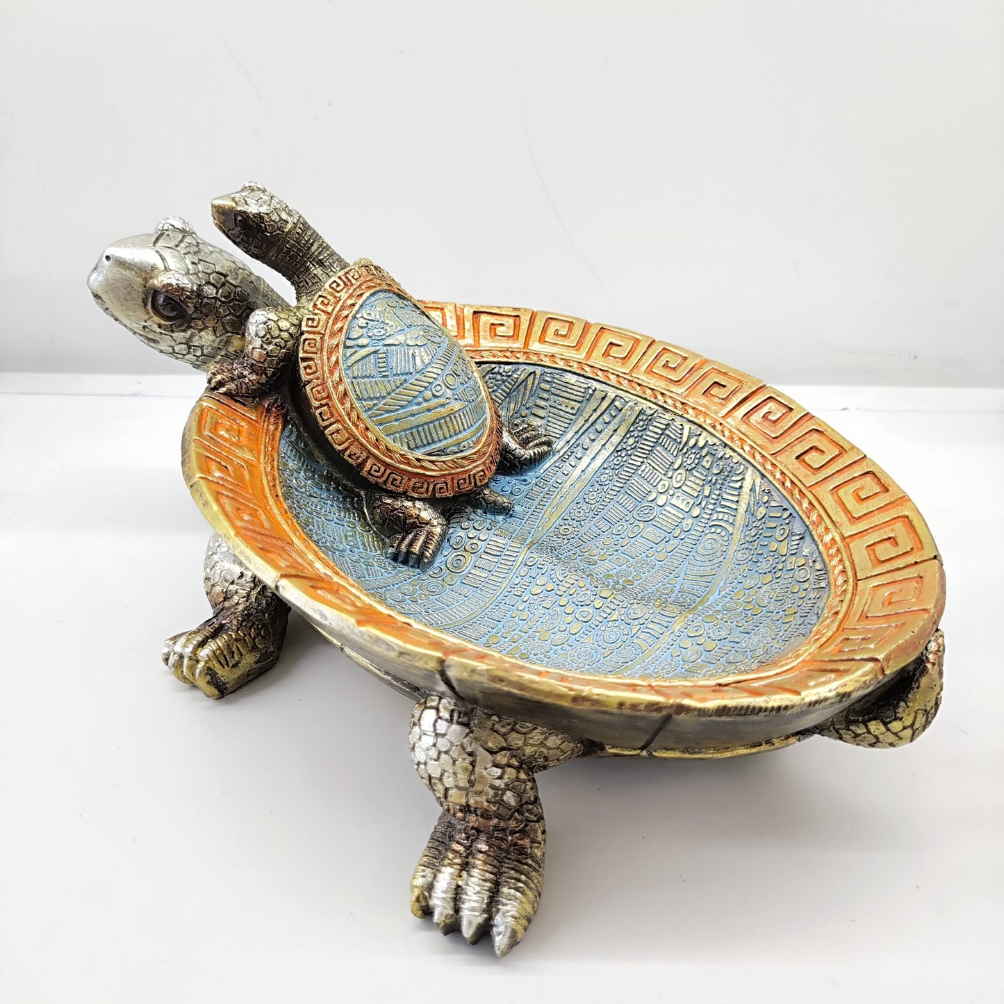 Feng Shui Turtle Showpiece With Baby Turtle and Storage On Back