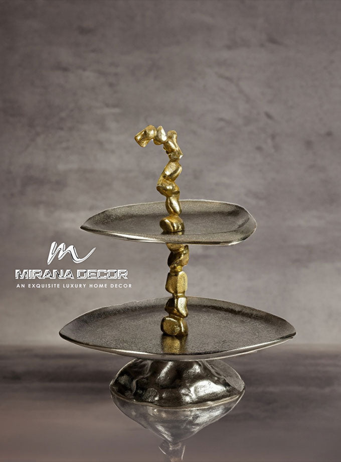 Nickel and Gold Tier Stand