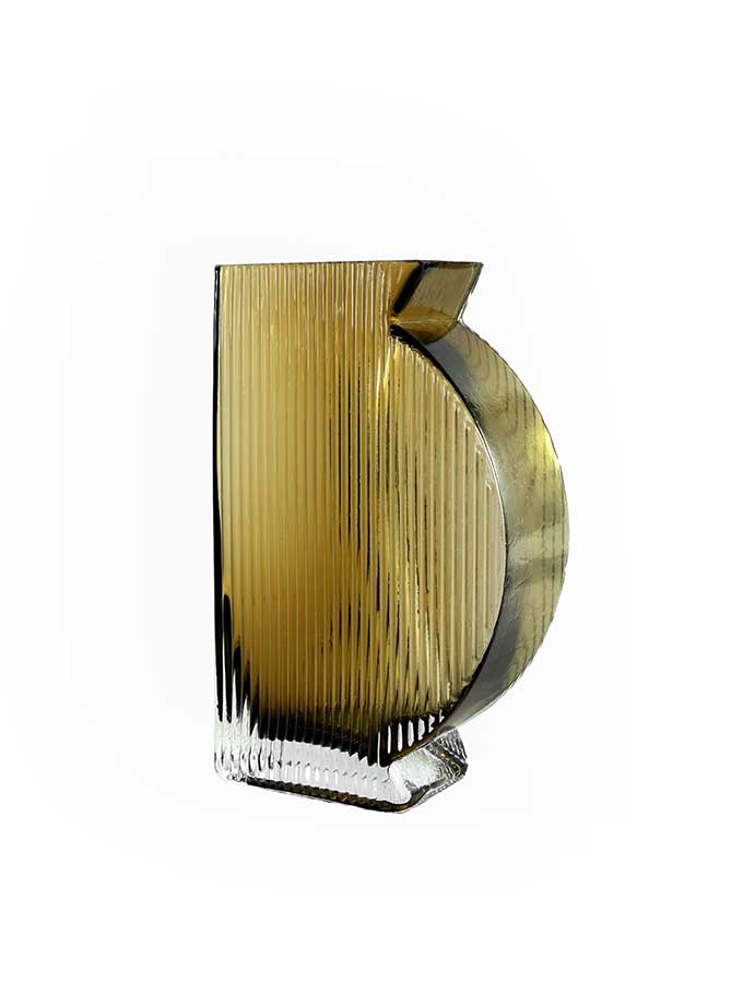 Brown Flanco Glass Vase