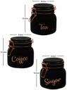 Tea Coffee Sugar Canister Set of 3