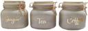 Tea Coffee Sugar Canister Set of 3
