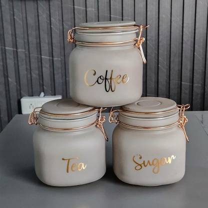 Tea Coffee Sugar Canister Set of 3