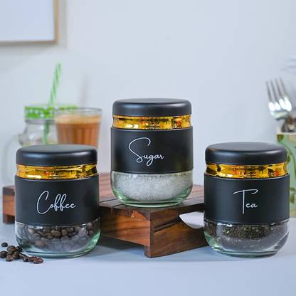 360ml Ceramic Tea Coffee Sugar Jars (Set of 3)