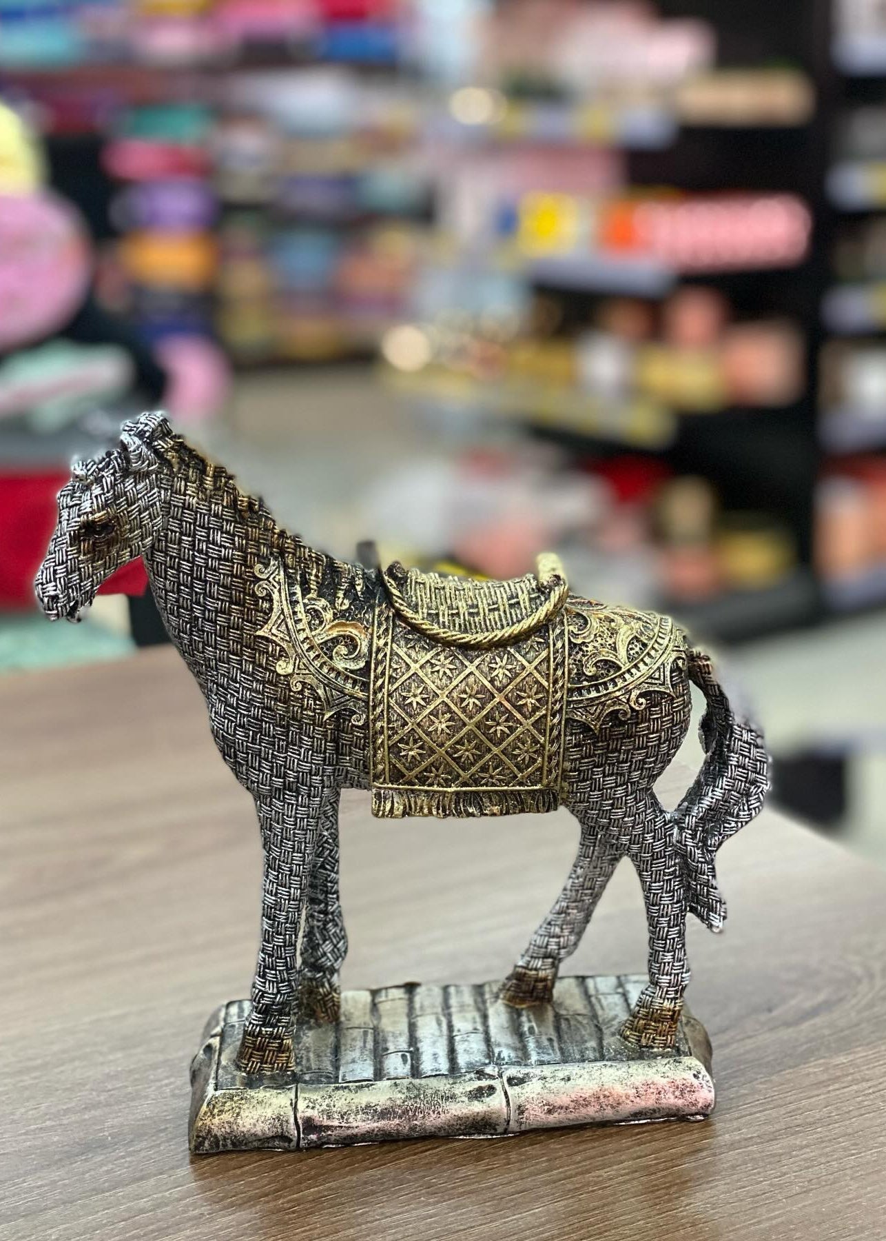 TIED RIBBONS Horse Showpiece for Good Luck