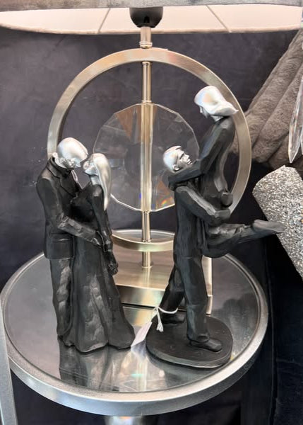 Plaster of Paris Couple Showpiece