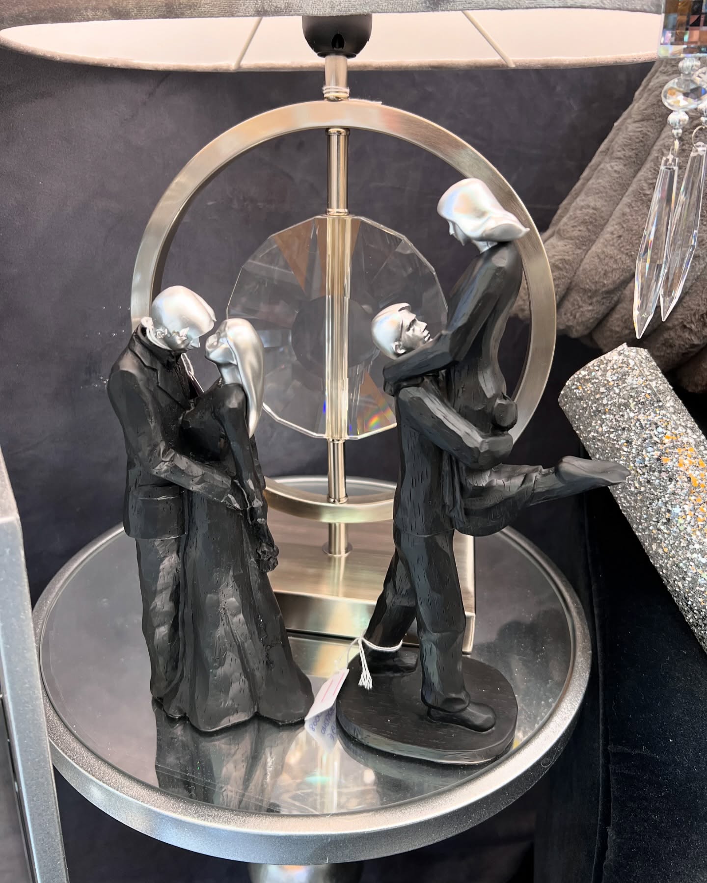 Plaster of Paris Couple Showpiece