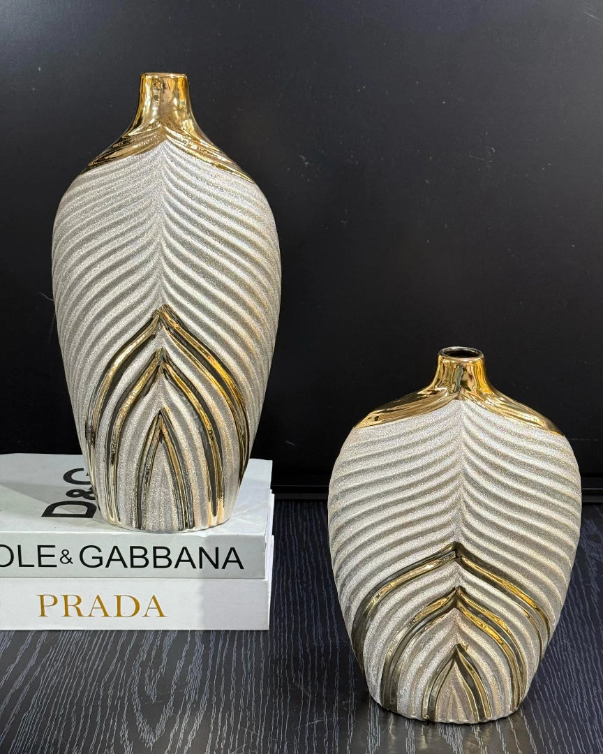 Ceramic Rose Gold Vase