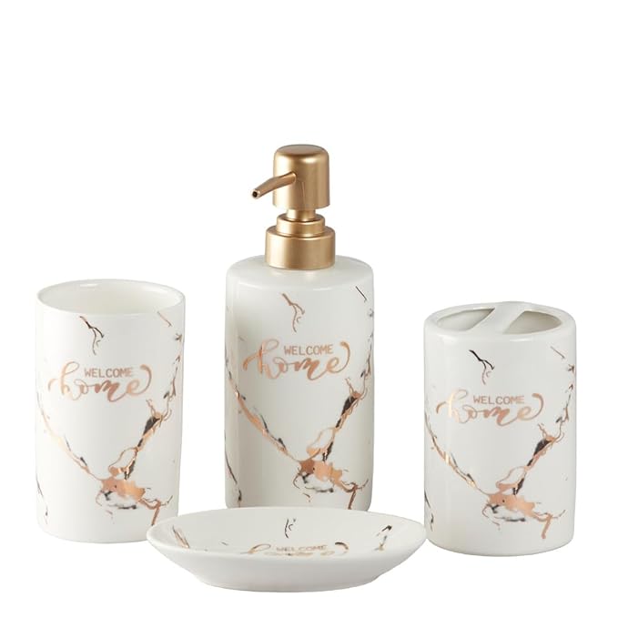 Ceramic Bathroom Set – Stylish 4 Piece