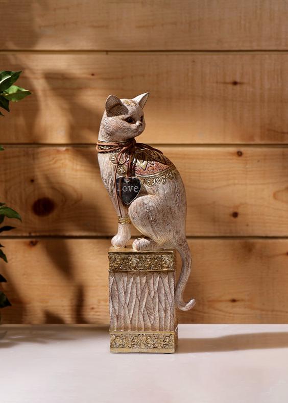 VINTAGE-STYLE DECORATIVE CAT FIGURINE