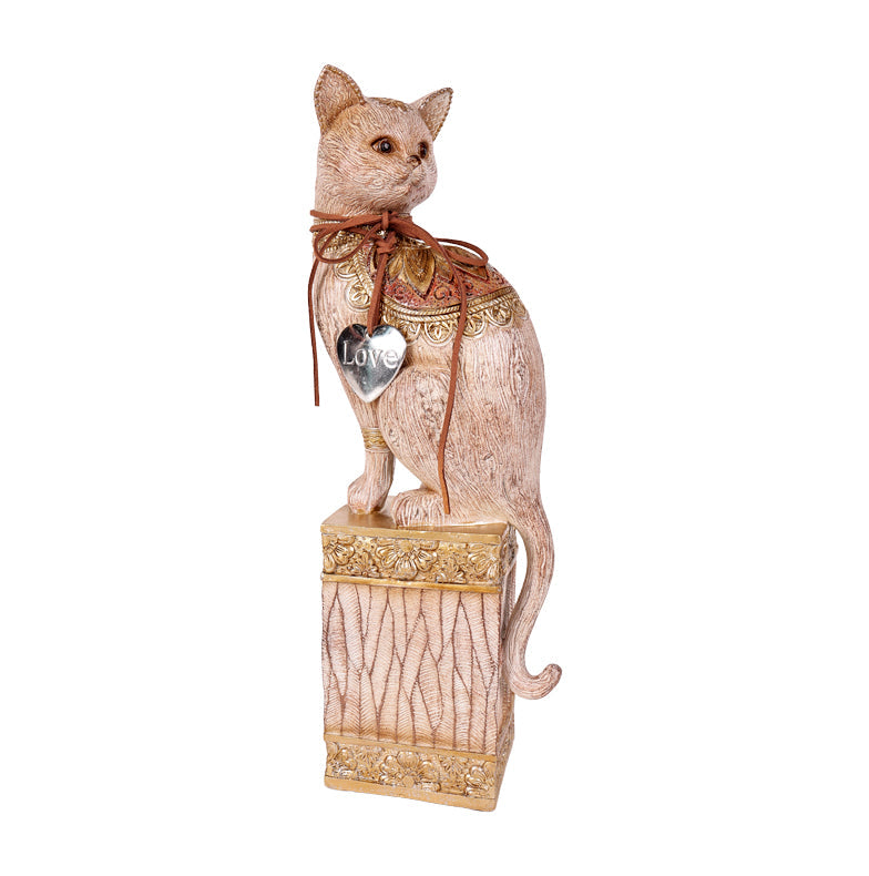 VINTAGE-STYLE DECORATIVE CAT FIGURINE