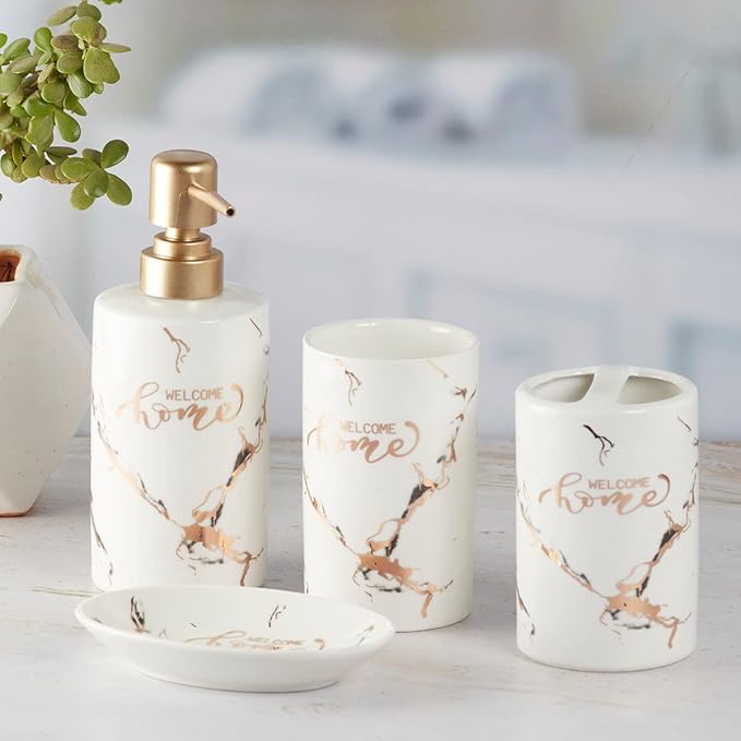 Ceramic Bathroom Set – Stylish 4 Piece