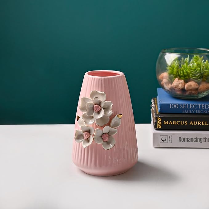 Ceramic White Vase for Home Decoration