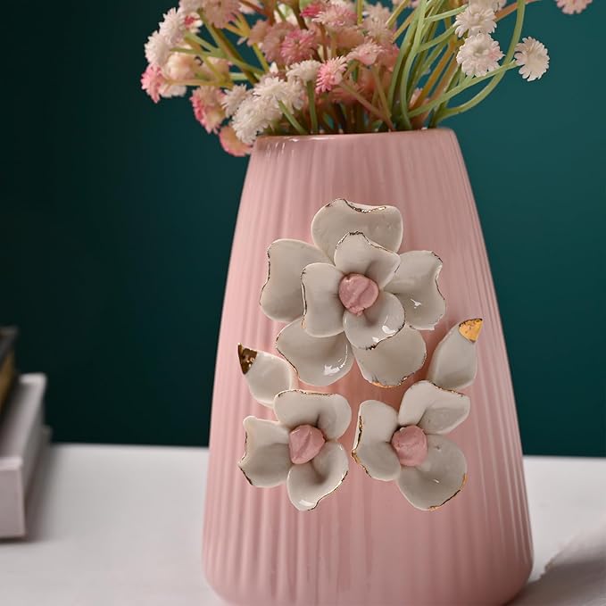 Ceramic White Vase for Home Decoration