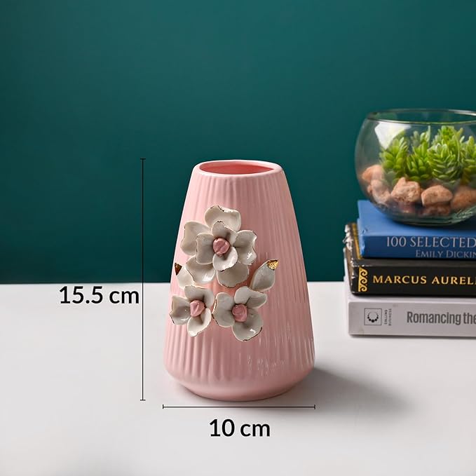 Ceramic White Vase for Home Decoration