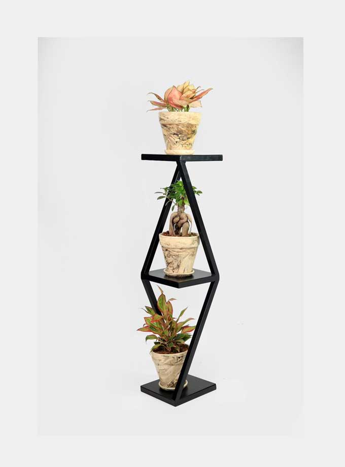 Flower Pot Stand Full Black