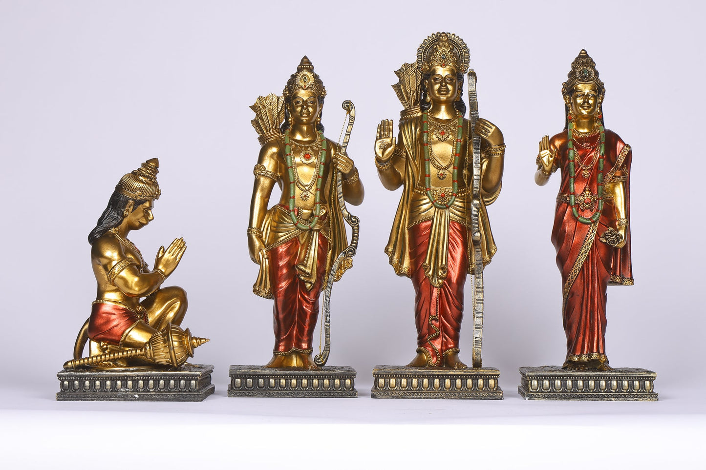 Ram Darbar Antique Finish golden red statue