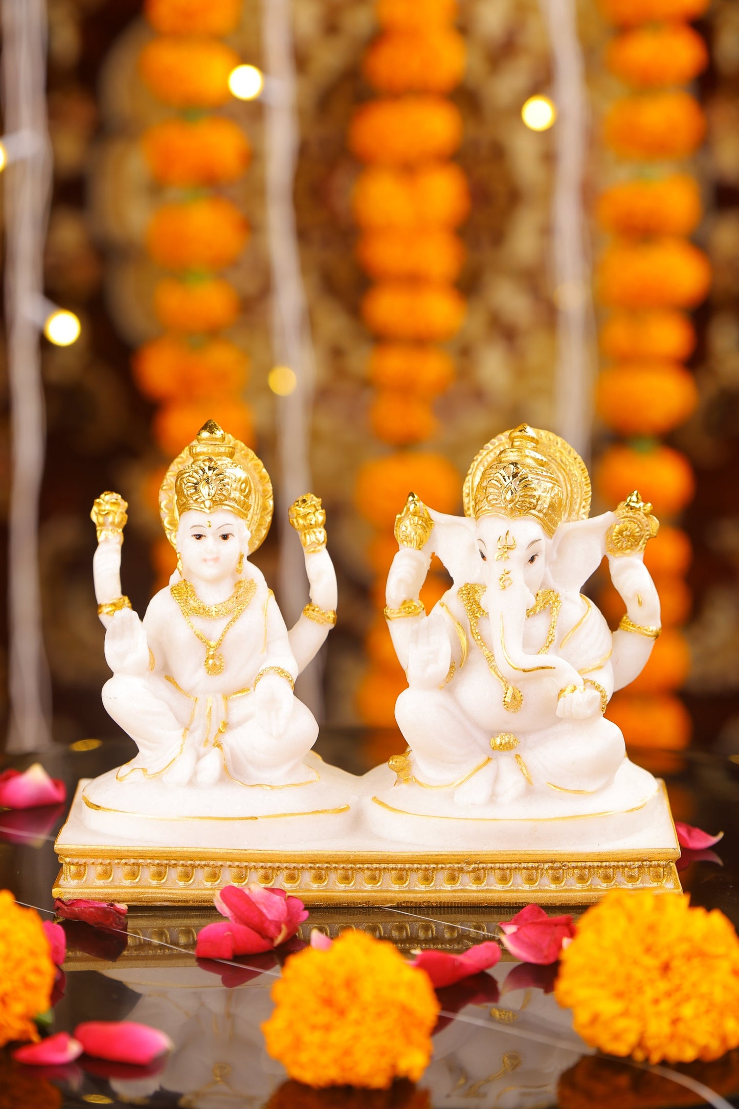 Divine Lakshmi Ganesh Idol Set
