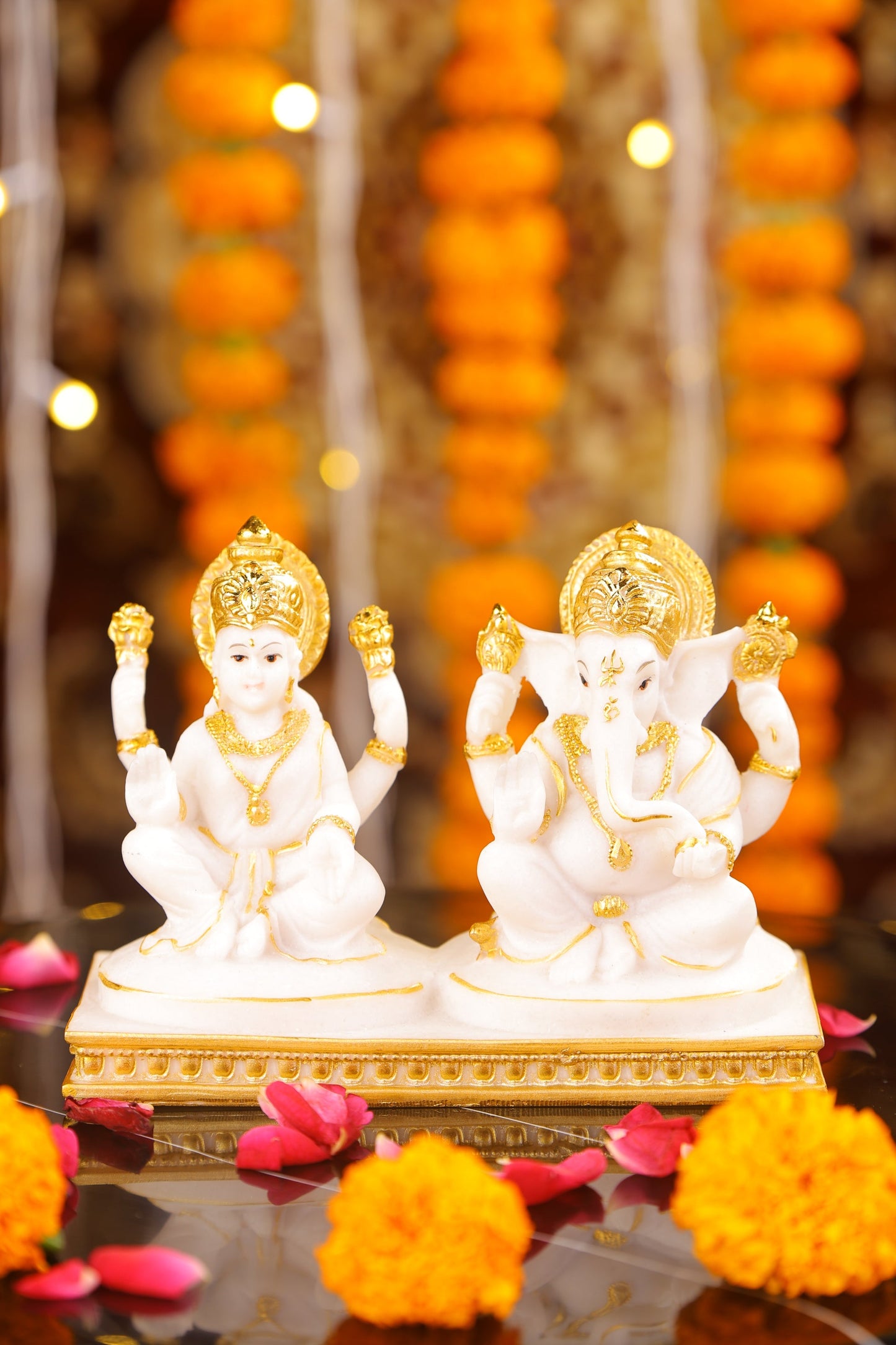 Divine Lakshmi Ganesh Idol Set