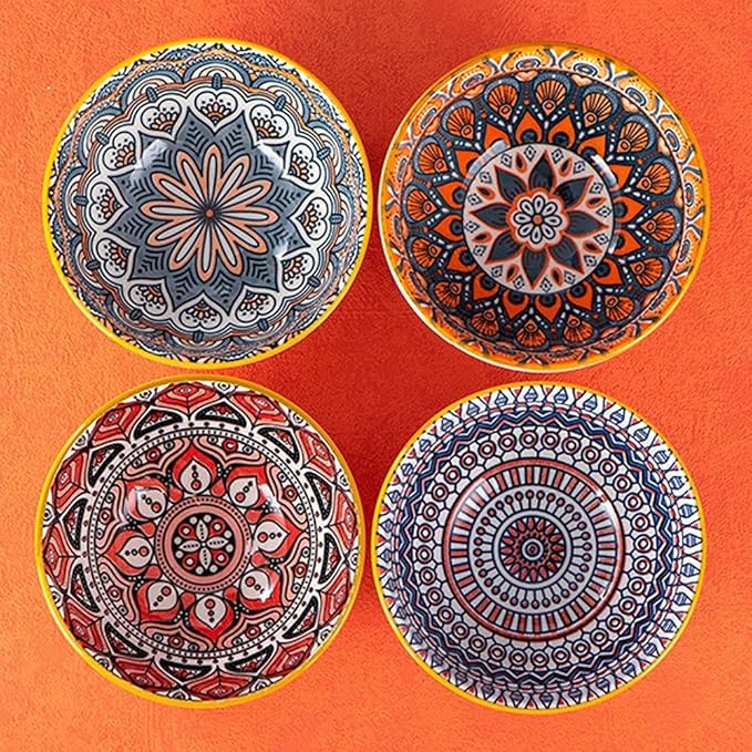 Bowls Set for Cereal, Soup, Salad and Pasta (Pack of 4)