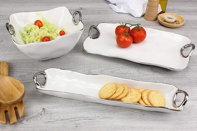 White Ceramic Serving Platter