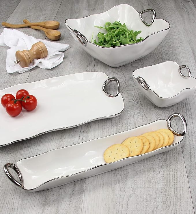 White Ceramic Serving Platter