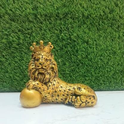 Crowned Lion King Statue