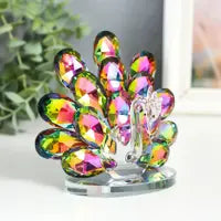 Radiant Crystal Peacock Showpiece