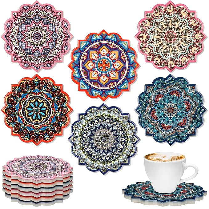 Mandala Design Decorative Drink Coasters – Set of 4