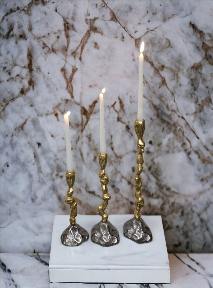 Table Top Aluminium Gold Candle Holder