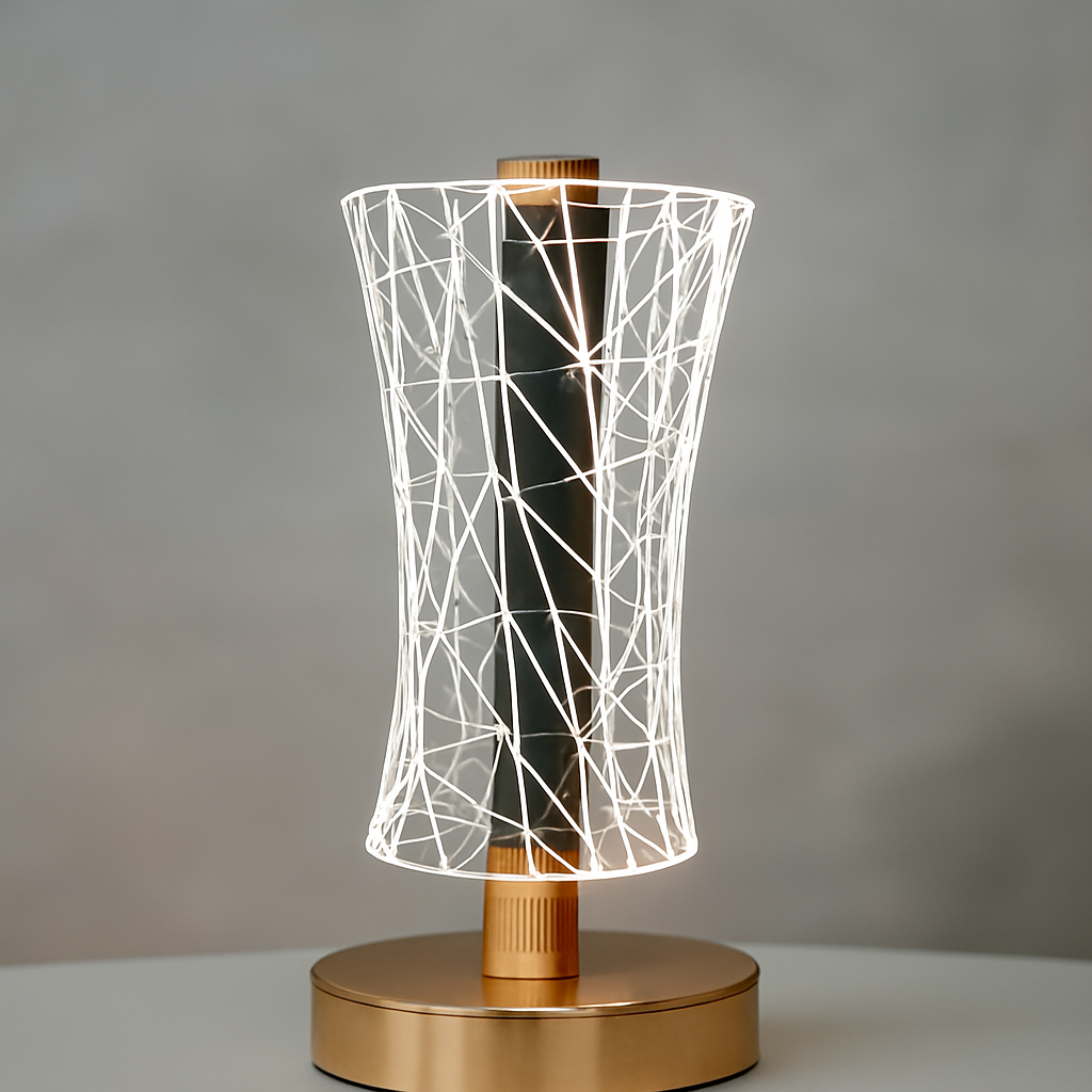 Curved Line Pattern Acrylic table Lamp