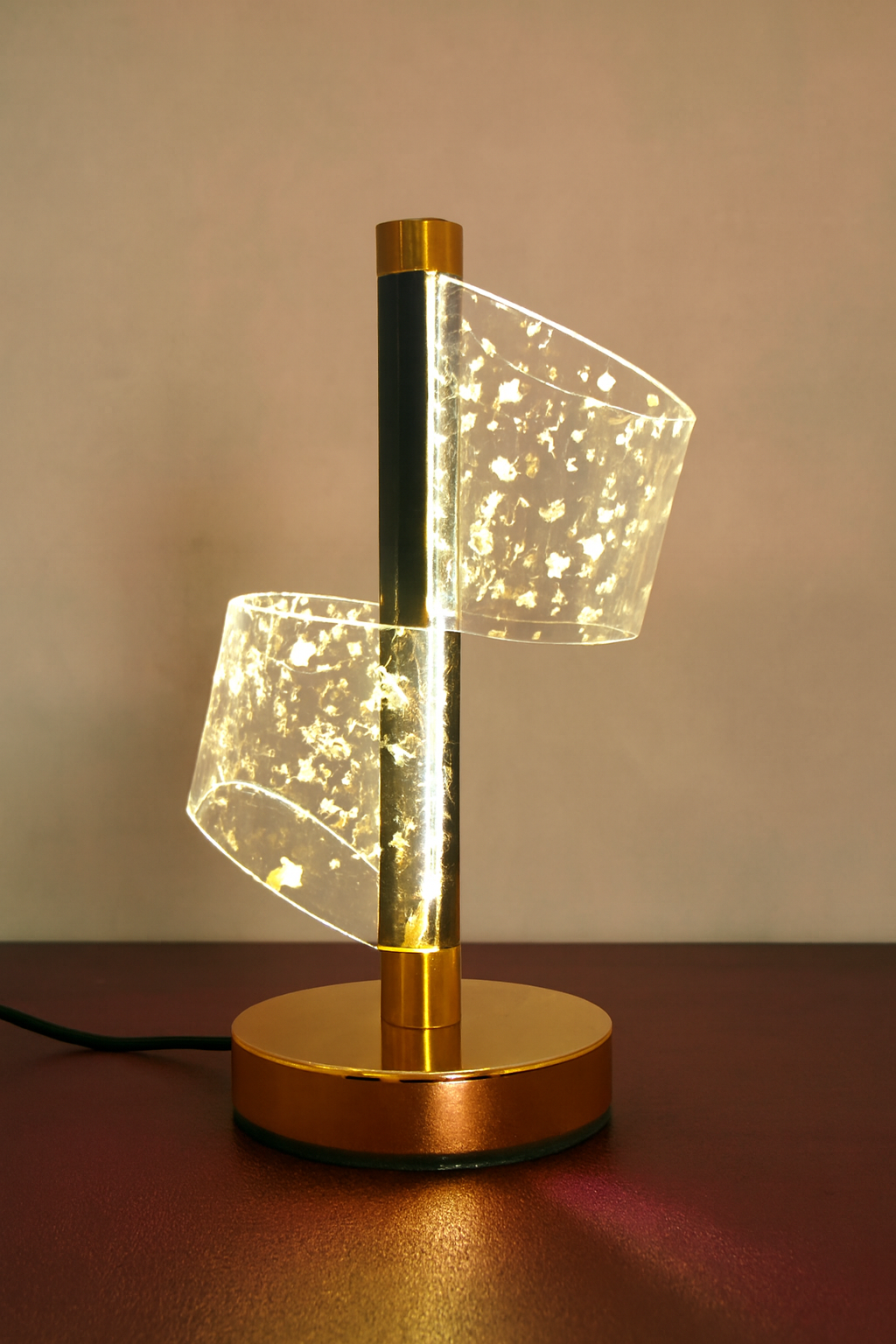 Luxury Crystal LED Double Shade Table Lamp (1 Pc)