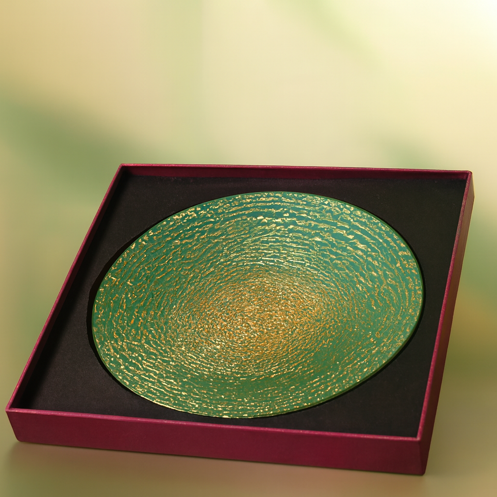 Rippled Ocean green Serveware