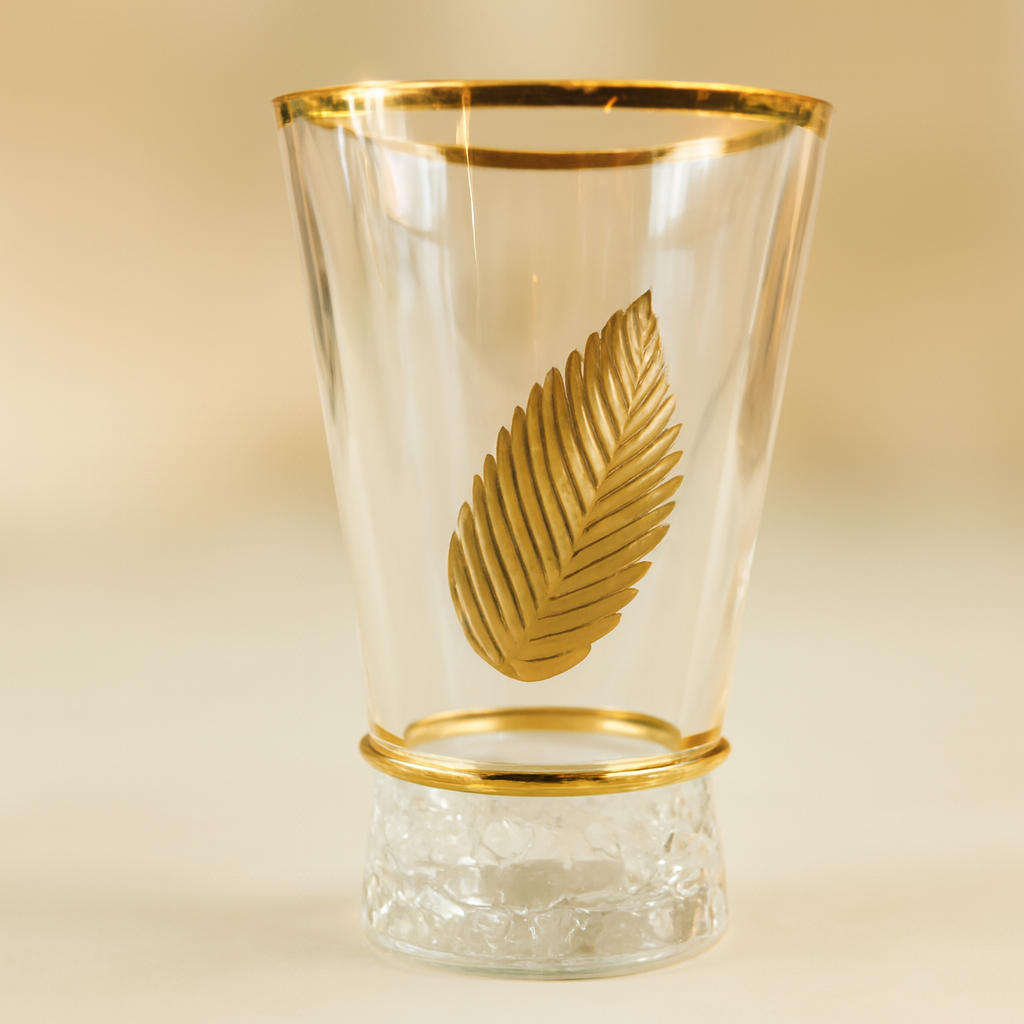 Royal Gold-Embellished Glass Set of 6