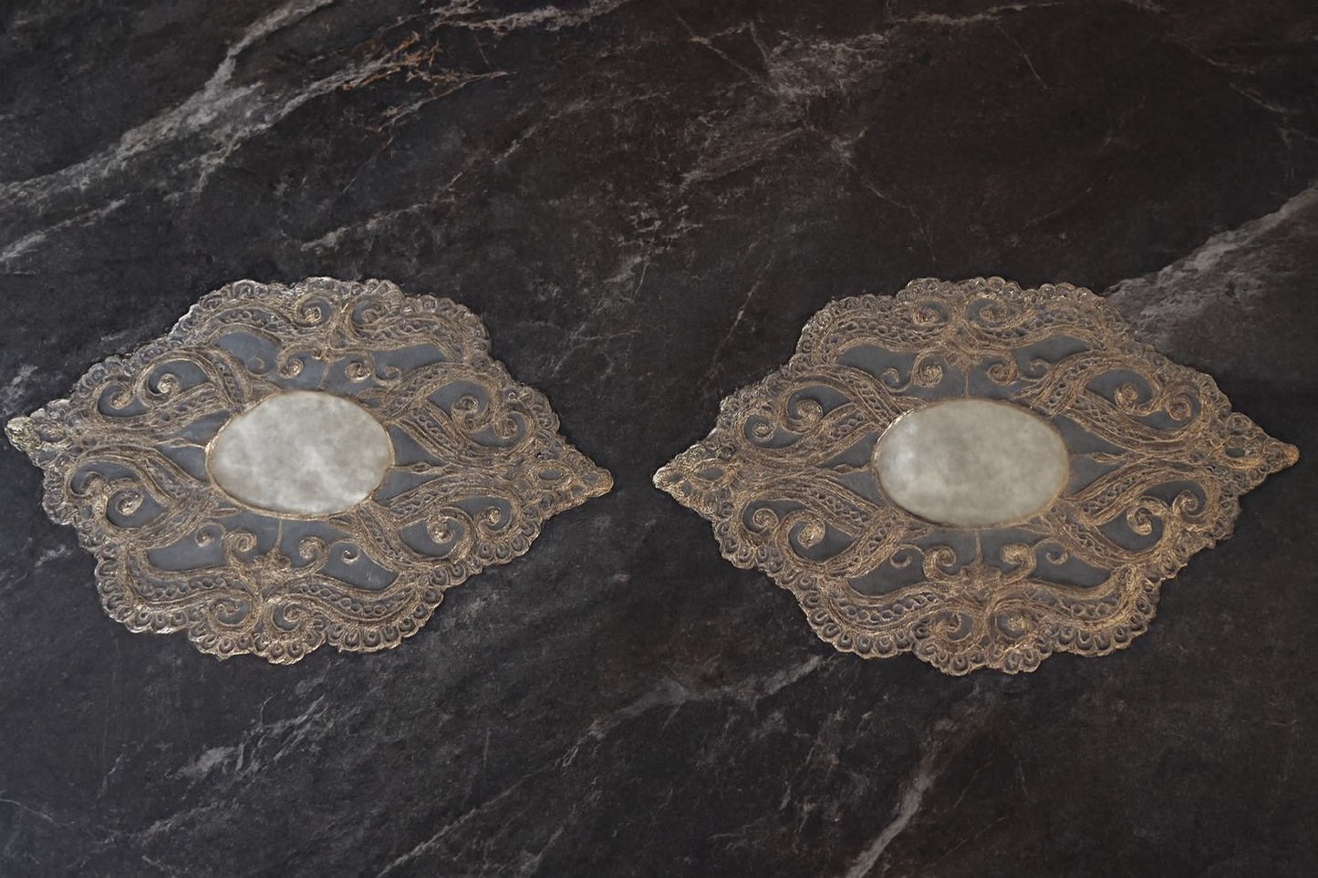 Luxury Embroidered Table Mat Set of 6 – 12x18 Inches