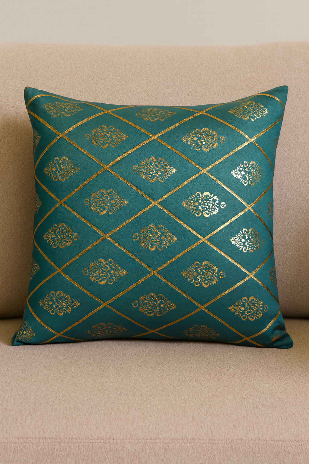 Premium Foil-Printed Cushion Covers – Set of 5