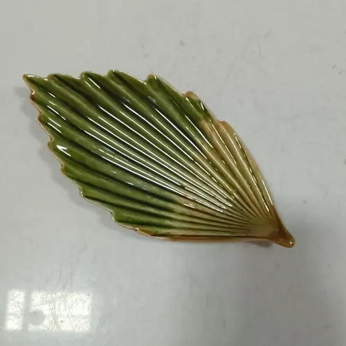 Green Leaf Ceramic Table Centerpiece