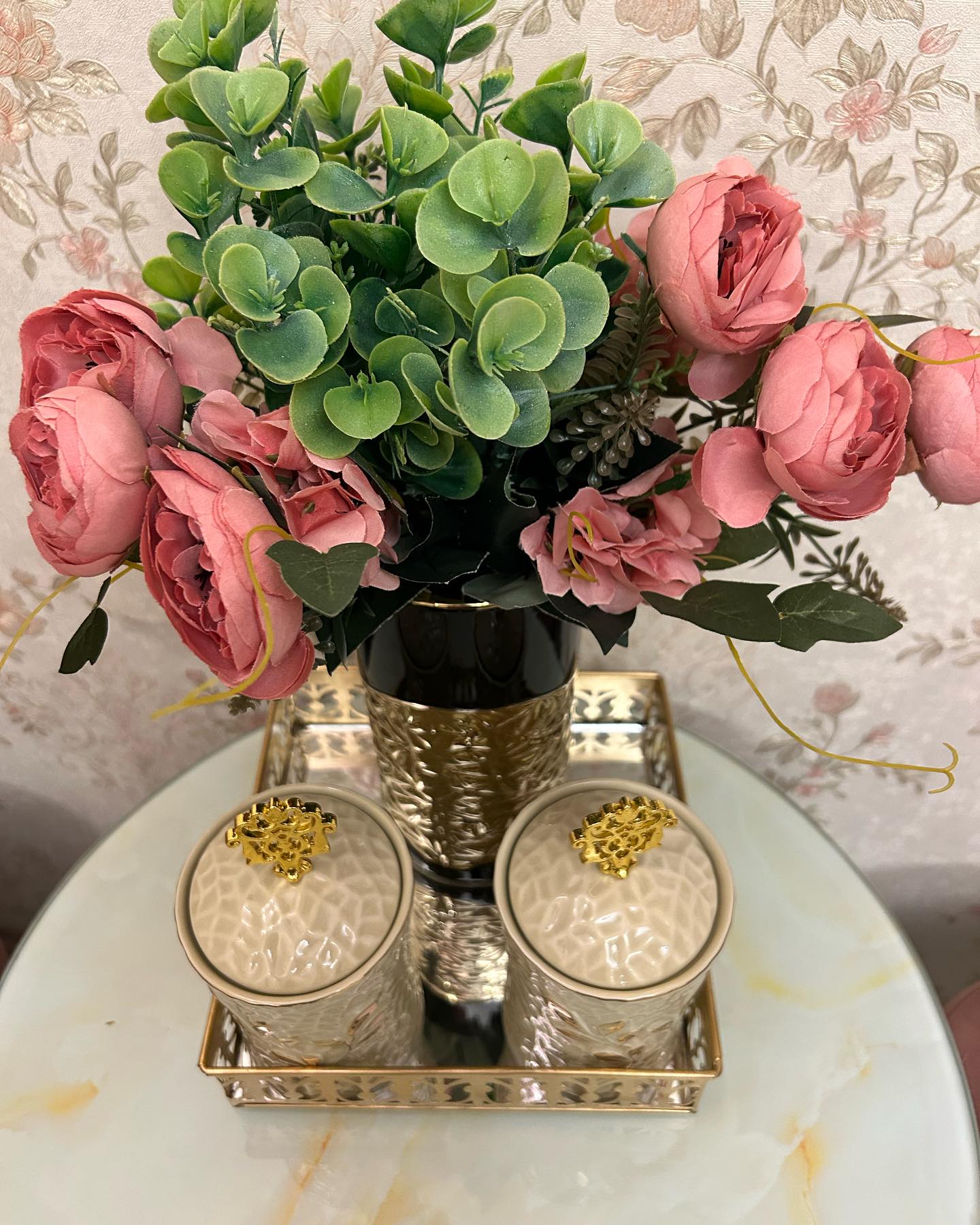 Decorative Two Lid Jar for Gift Packaging