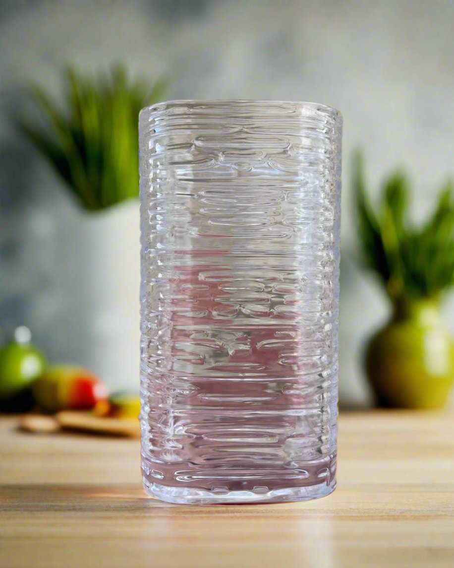 Six clear 270ml glasses for daily use