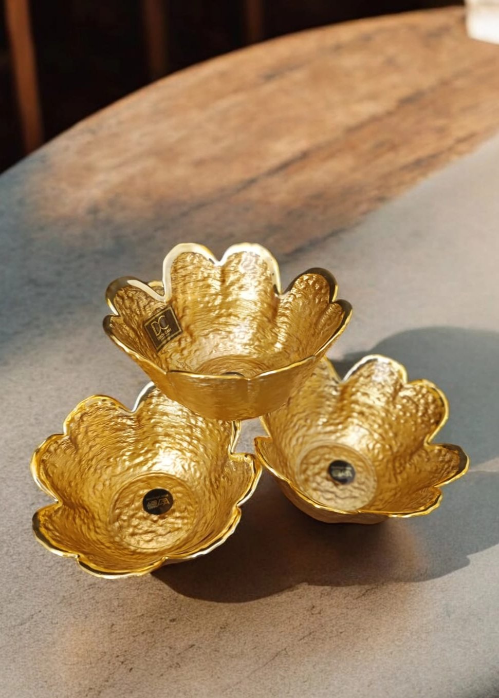 Gold Lotus Shape Bowl Set of 4 Pieces
