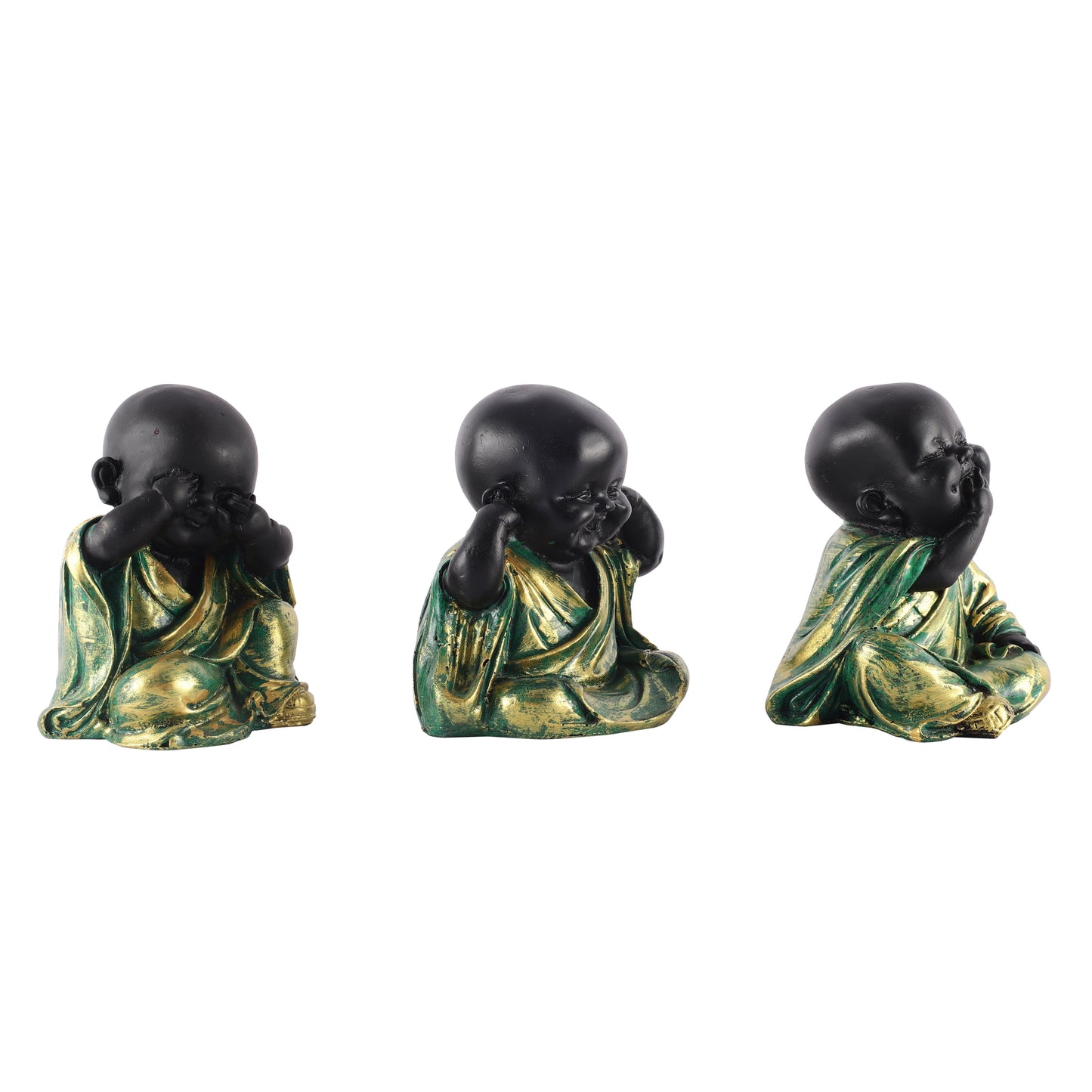 Lucky Monks Resin Laughing Buddha