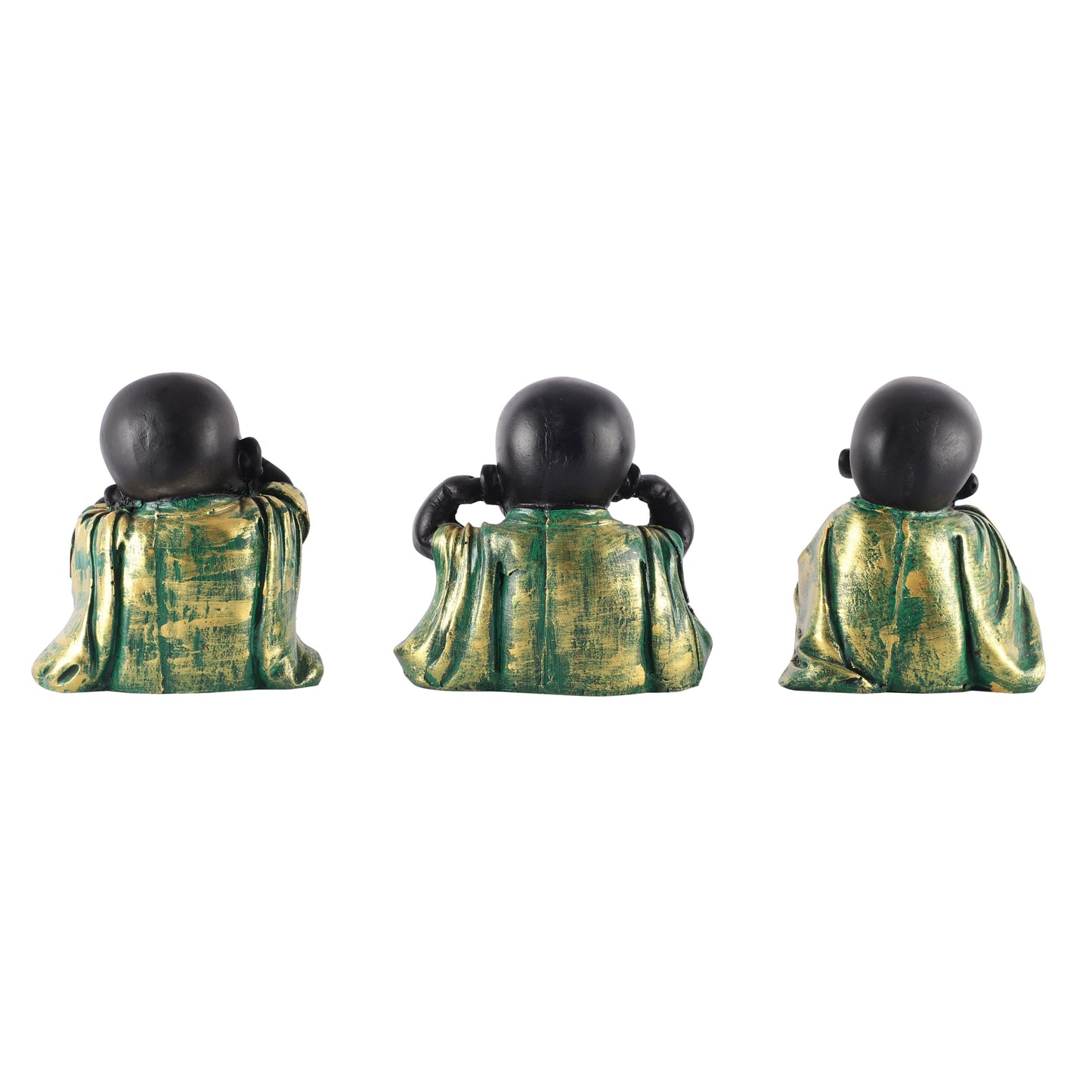Lucky Monks Resin Laughing Buddha