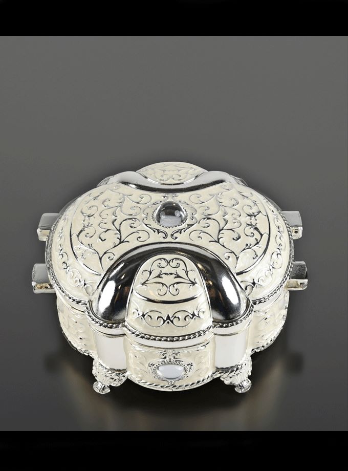 OVAL JEWELLERY BOX PEARL