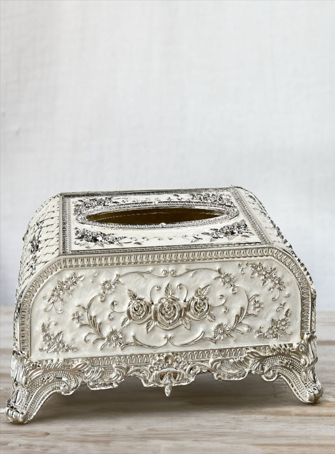 White Metal Tissue Holder